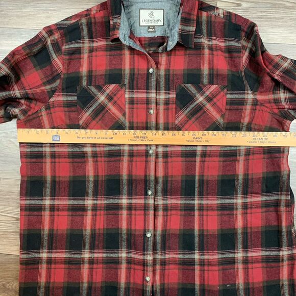 Legendary Whitetails WOMEN'S COTTAGE ESCAPE FLANNEL SHIRT FOREST PLAID 6435 XXXL - Picture 4 of 7